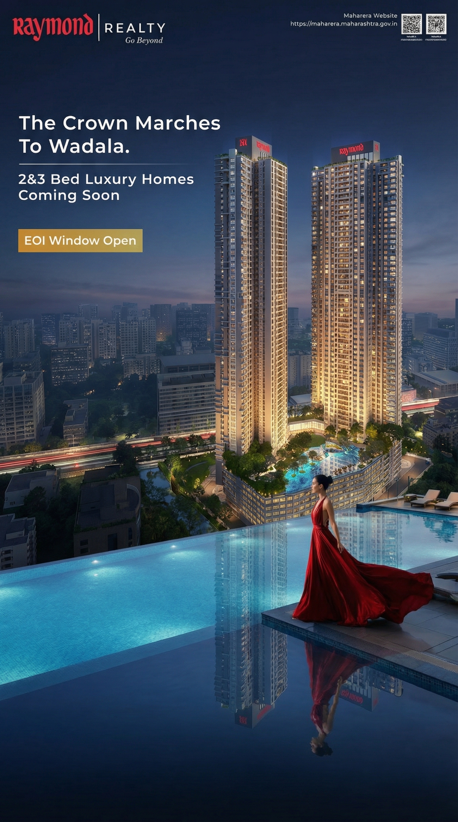 Panoramic view of Raymond Address By GS high-rise towers in Wadala